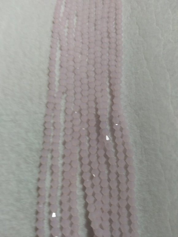 beads bicone 4mm frosted pink