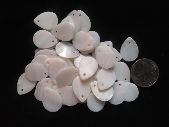 shell pendant white drop small