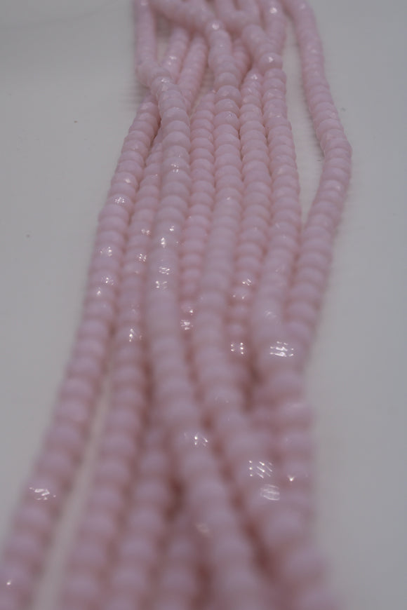 beads rondelle 6mm opaque light pink