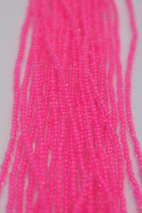 Czech size 11 neon colorlined pink uv reactive