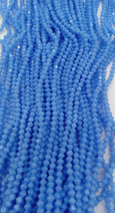 beads bicone 4mm opaque periwinkle blue