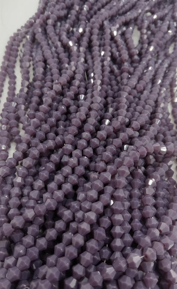 beads bicone 4mm opaque deep plum purple