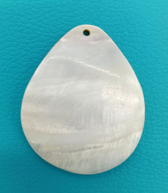 large white shell teardrop pendant