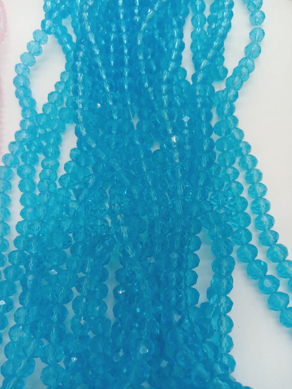 beads rondelle 6mm clear sky blue
