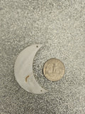shell pendant crescent moon large 2 holes