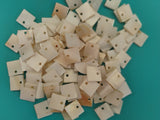 shell pendant white tiny square