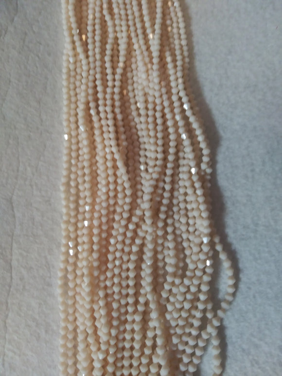 beads bicone 4mm opaque pale pink