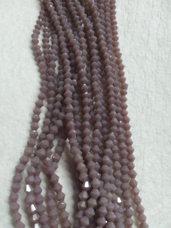 beads bicone 4mm opaque purple/mauve