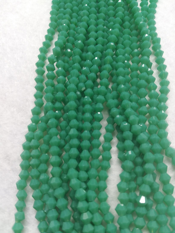 beads bicone 4mm opaque seafoam green