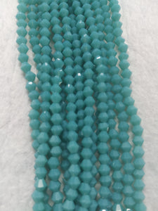 beads bicone 4mm opaque turquoise blue