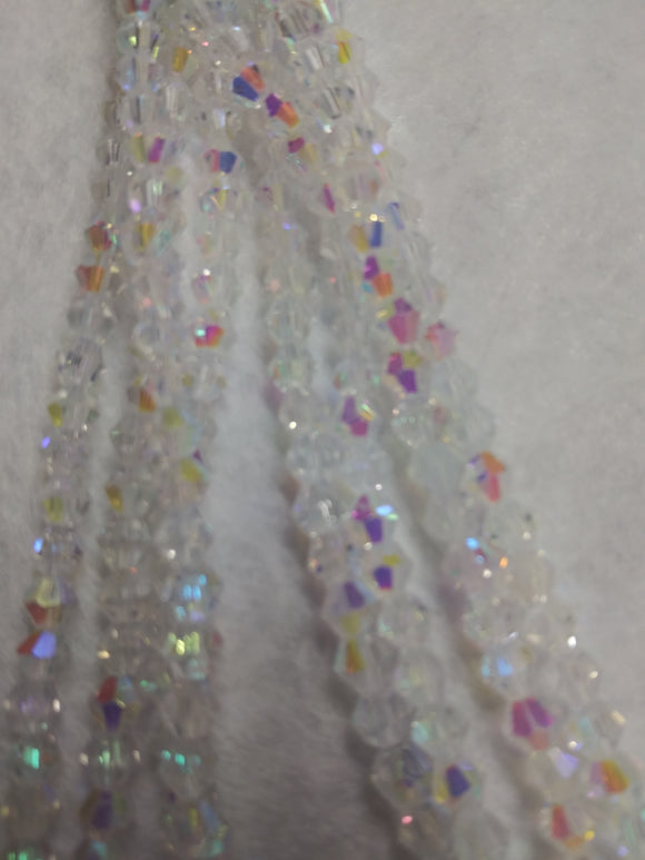beads bicone 4mm  clear AB