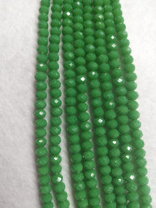 beads rondelle 6mm opaque green