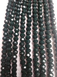 beads rondelle 6mm opaque deep forest green