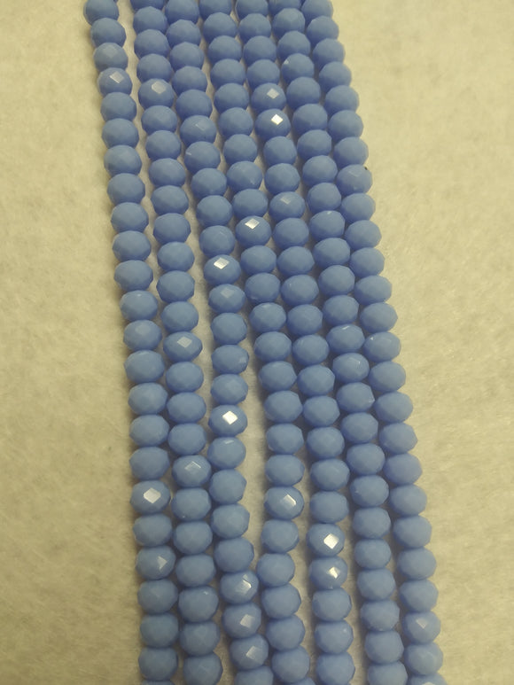 beads rondelle 6mm opaque periwinkle