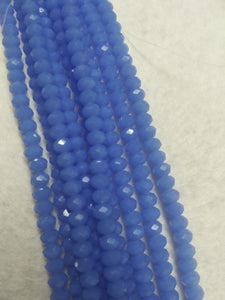 beads rondelle 6mm frosted periwinkle