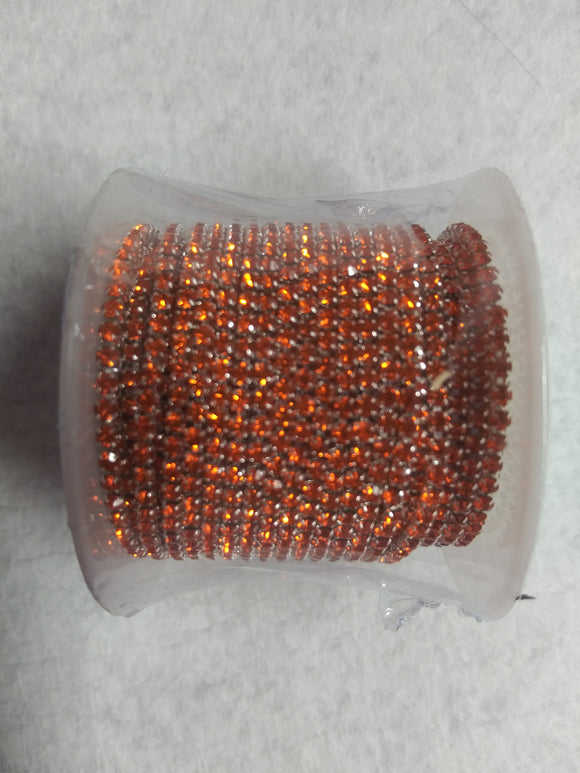 cupchain banding ss6 orange rhinestone