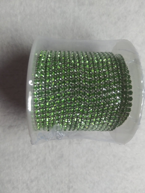 cupchain banding ss6 lime green rhinestone