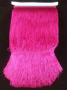 shawl fringe 12" chainette deep pink
