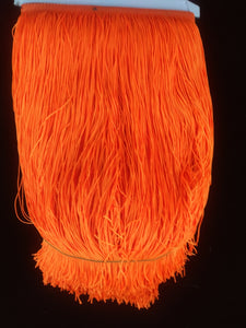 shawl fringe 12" chainette orange