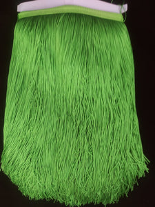 shawl fringe 12" chainette lime green