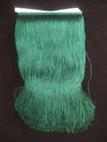 shawl fringe 12"  chainette forest green
