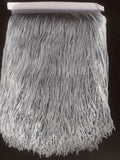 shawl fringe 12" chainette light grey