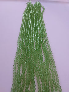 beads bicone 4mm clear light green