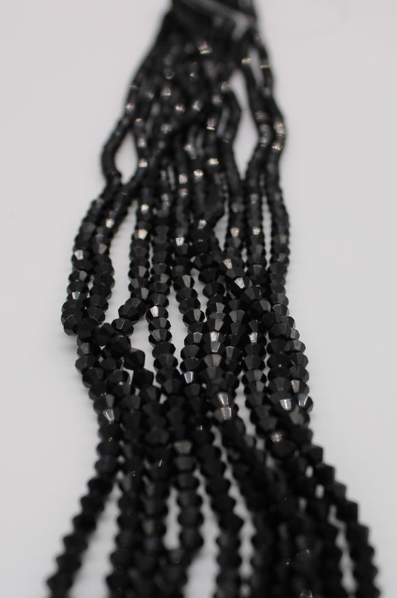 beads bicone 4mm opaque black