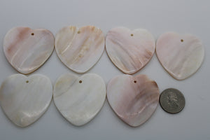 shell pendant heart large 50mm
