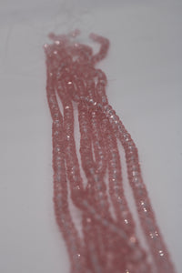 beads rondelle 6mm clear pink