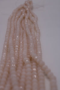 beads rondelle 6mm semi opaque pale pink
