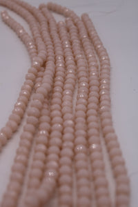 beads rondelle 6mm opaque pale peach