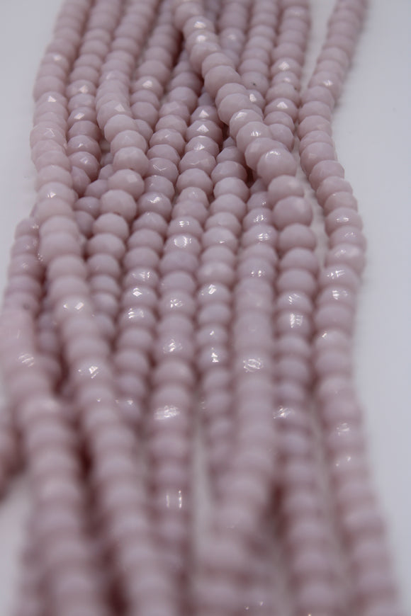 beads rondelle 6mm opaque pale rose
