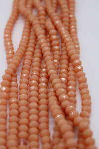 beads rondelle 6mm opaque peach