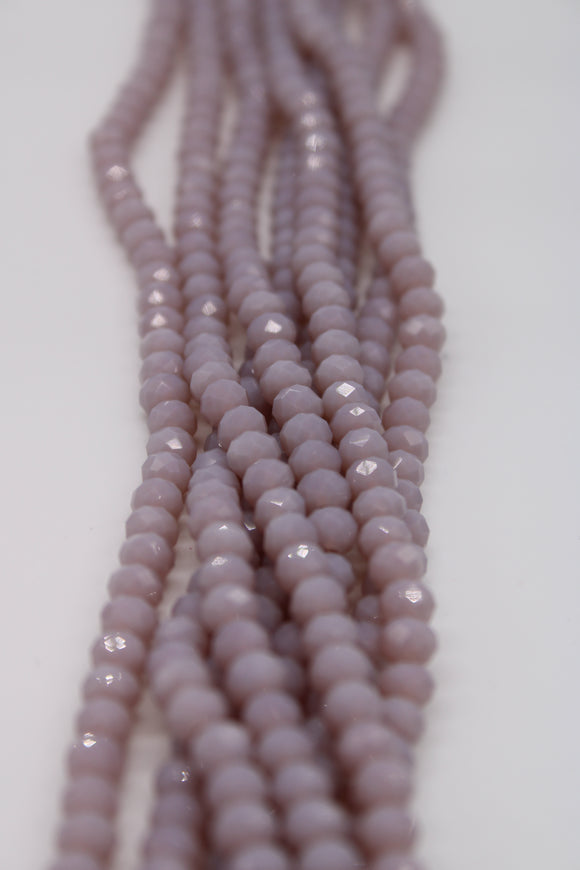 beads rondelle 6mm opaque pale lavender