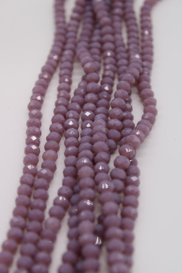 beads rondelle 6mm opaque plum