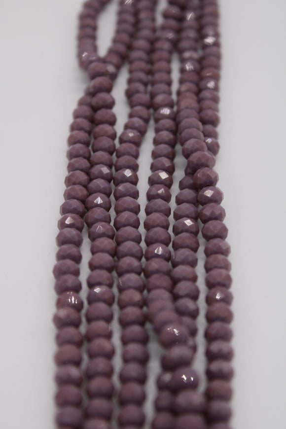beads rondelle 6mm opaque purple