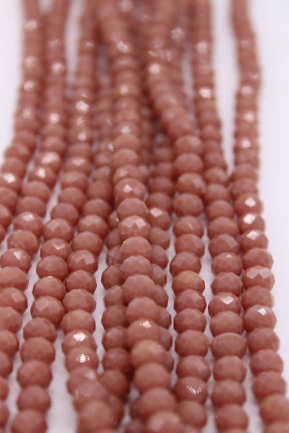 beads rondelle 6mm opaque light mauve