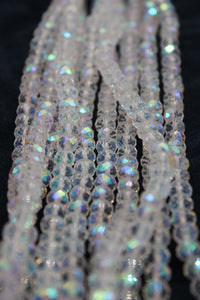 beads rondelle 6mm clear AB