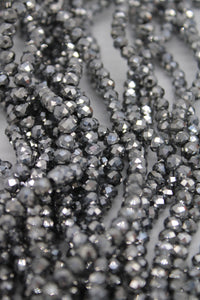 beads rondelle 6mm silver electroplated