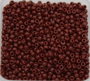 toho seed beads size 11 opaque deep burgundy/brown 46