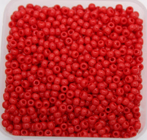 toho seed beads size 11 opaque dark red