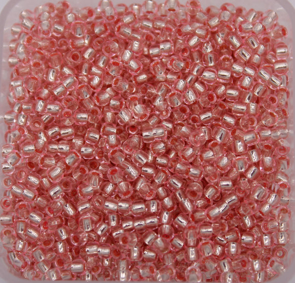 toho seed beads size 11 silver lined light pink