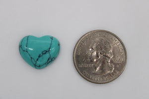 synthetic turquoise cab heart blue