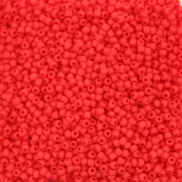 toho seed beads size 11 matte red