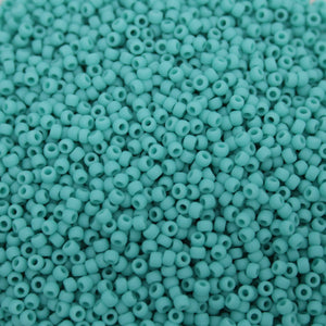 toho seed beads size 11 matte turquoise