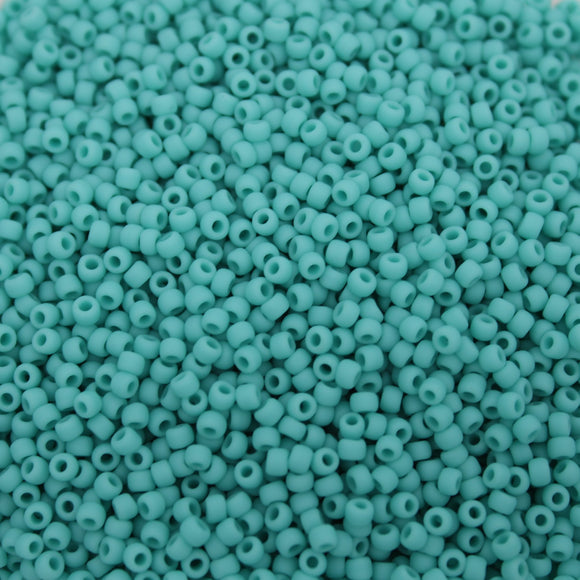 toho seed beads size 11 matte turquoise