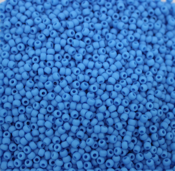 toho seed beads size 11 matte blue 43DF