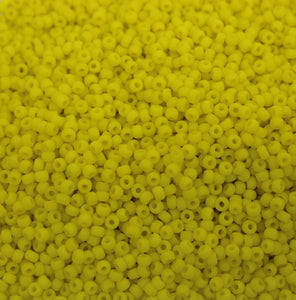 toho seed beads size 11 matte yellow 42F
