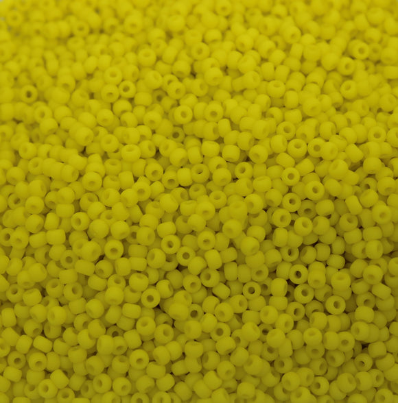 toho seed beads size 11 matte yellow 42F